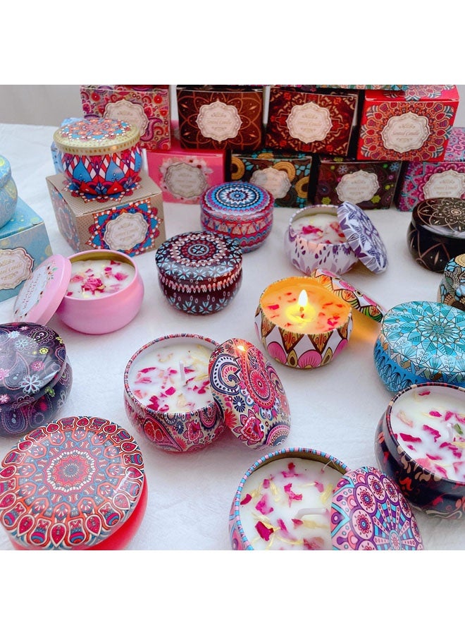 Romantic Dried Flower Scented Candle Gift Set – 9-Pack Soy Wax Candles with 9 Fragrances – Ideal for Christmas, Birthday, Wedding Gifts - Image 2