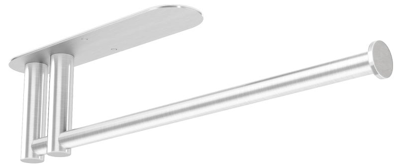 STWWO Paper Towel Holder Under Cabinet  13Inch Self-Adhesive Or Wall Paper Towel Holder For Kitchen  Bathroom  Rv  Brushed Nickel - Image 1