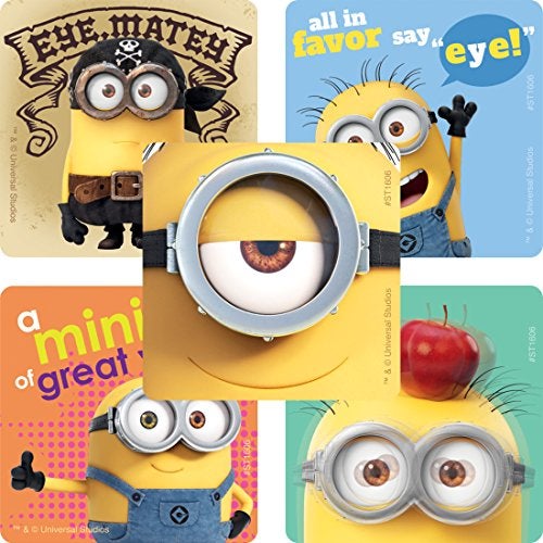 SmileMakers Minions Eyecare Stickers Prizes and Giveaways 100 per Pack - Image 1