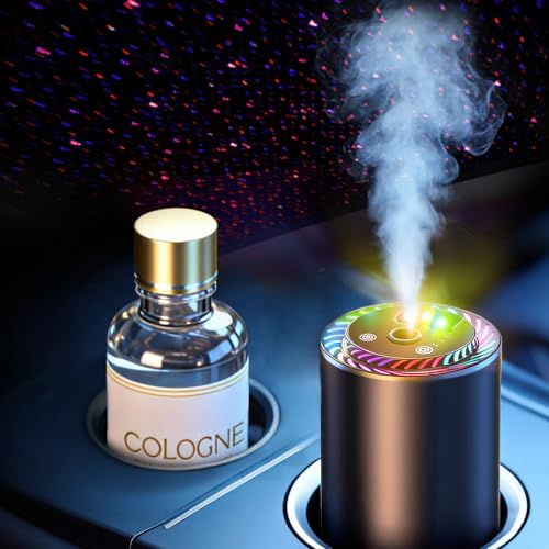toretark Smart Car Air Freshener with Star Light & 50ml Diffusers Oil Refills, Auto On/Off Aroma Diffuser, 3 Adjustable Mist Modes Rechargeable Aromatizante para Carro - Car Diffuser（Cologne） - Image 1
