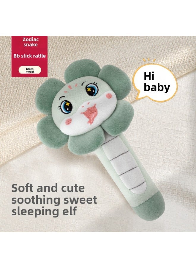 Baby Soothing Doll Can Bite Newborn Anting Towel 0-1 Year Old Baby Sleeping Toy Snake Year Children's Toy-Color:Zodiac Snake Green Rattle - Image 1