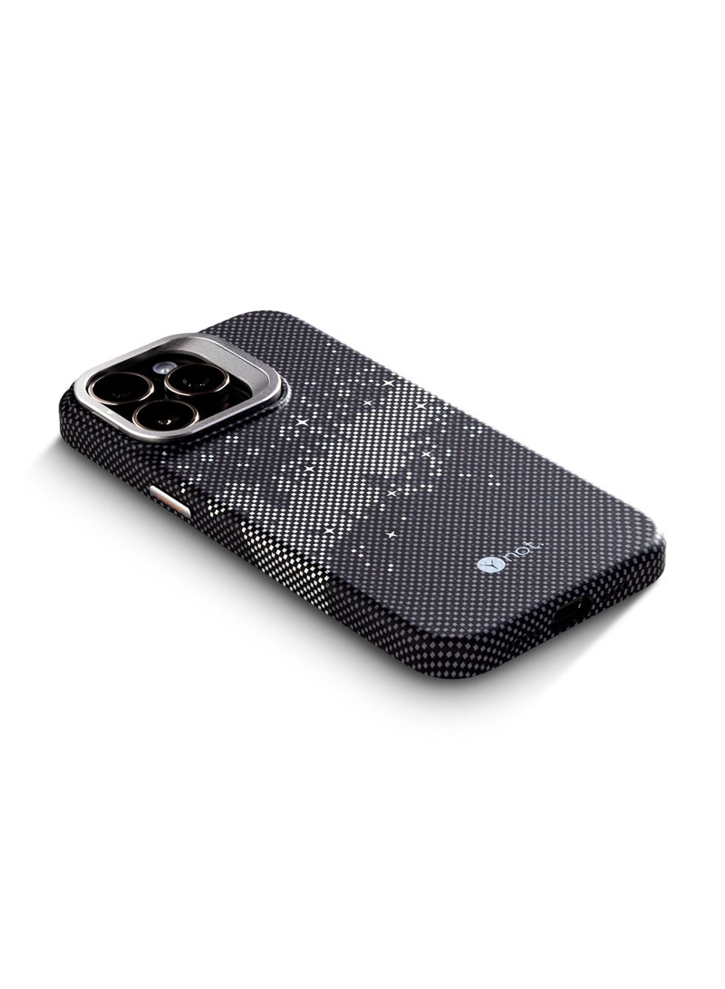 iPhone 16 Pro Case Carbon Fiber with MagSafe and Stand - Black Graphite