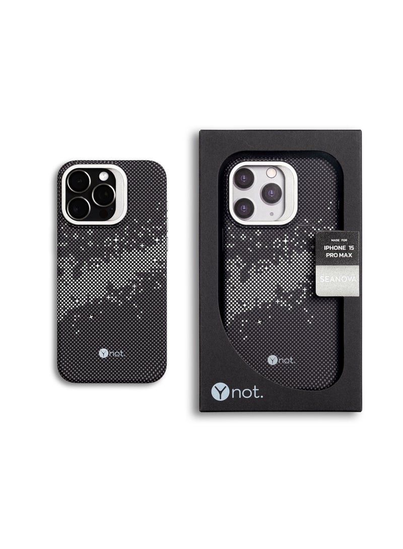 iPhone 16 Pro Case Carbon Fiber with MagSafe and Stand - Black Graphite