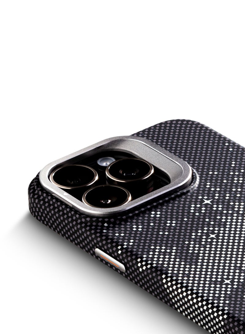 iPhone 16 Pro Case Carbon Fiber with MagSafe and Stand - Black Graphite