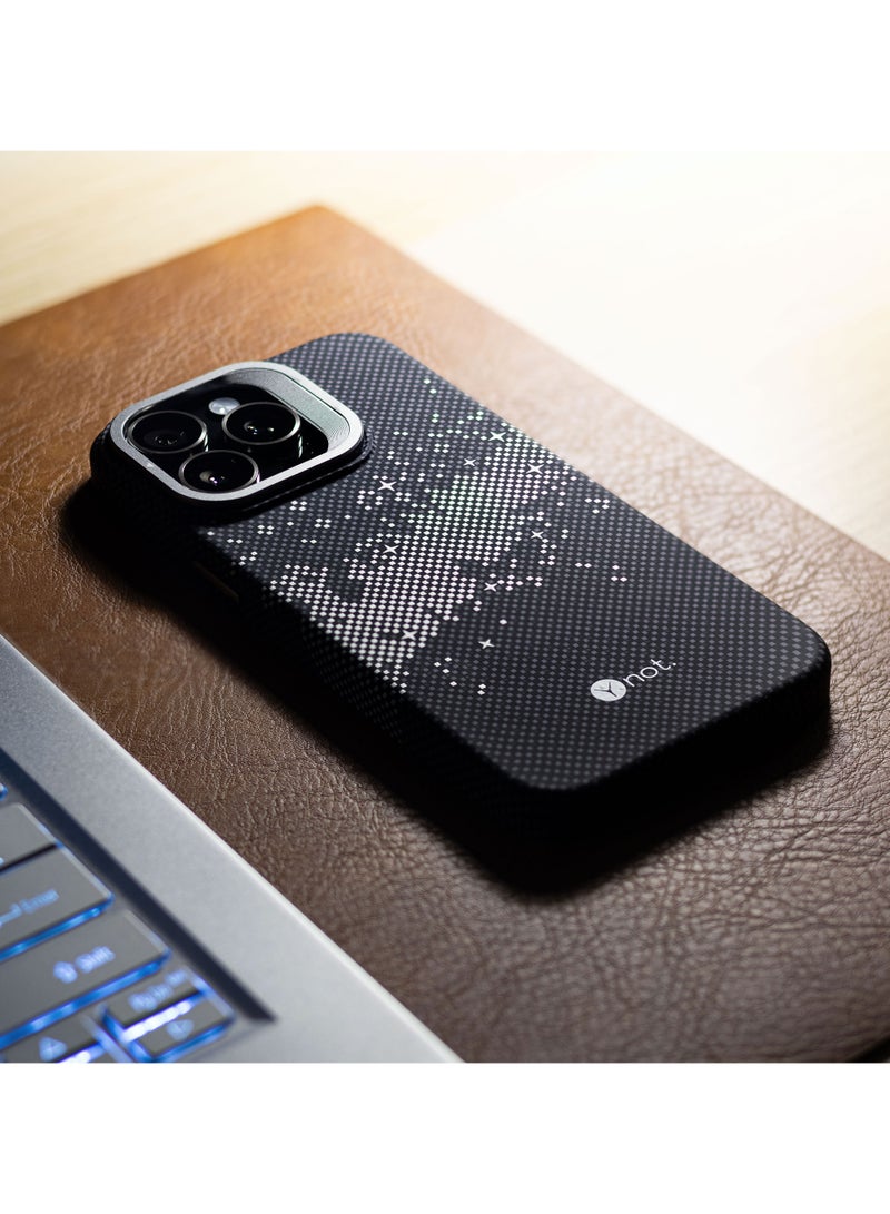 iPhone 16 Pro Case Carbon Fiber with MagSafe and Stand - Black Graphite