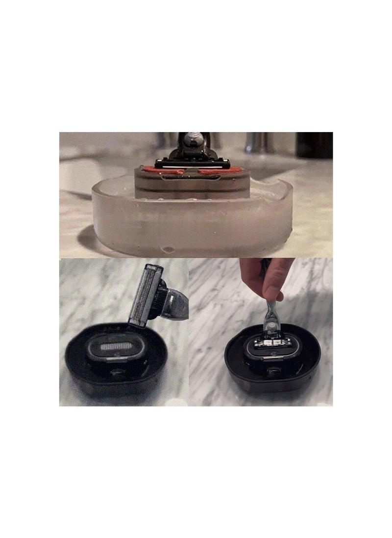 Razor Rinser, Manual Push-Type Razor Rinser, Clean Your Razor Efficiently, Razor Cleans No Electricity Required, Say Goodbye to Clogged Razors Compatible Any Cartridge Razor Shaver (2pcs)