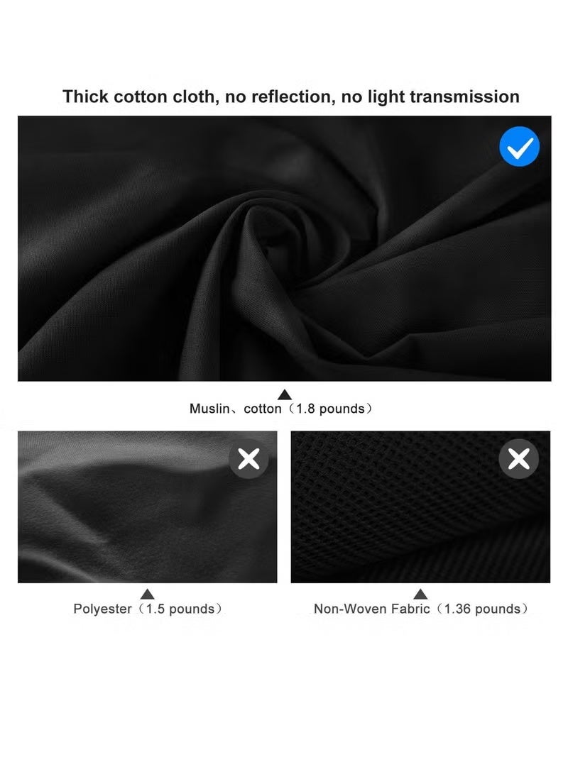 عربست 3M X 2M خلفية سوداء للتصوير الفوتوغرافي شاشة خلفية صورة سوداء ورقة سوداء للتصوير الفيديو استوديو التصوير الفوتوغرافي زوم - Image 2