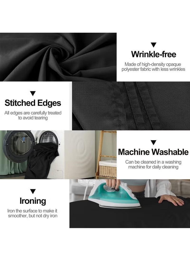 عربست 3M X 2M خلفية سوداء للتصوير الفوتوغرافي شاشة خلفية صورة سوداء ورقة سوداء للتصوير الفيديو استوديو التصوير الفوتوغرافي زوم - Image 4