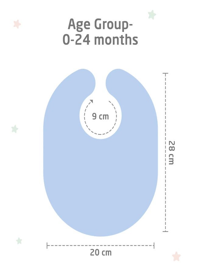 Joy Buzz Waterproof Spill Resistant Baby Feeding Printed Cotton Bibs With Snap Button Closure for 6 to 12 months new born baby/toddler- Pack of 2 (Multicolor 2) - Image 3