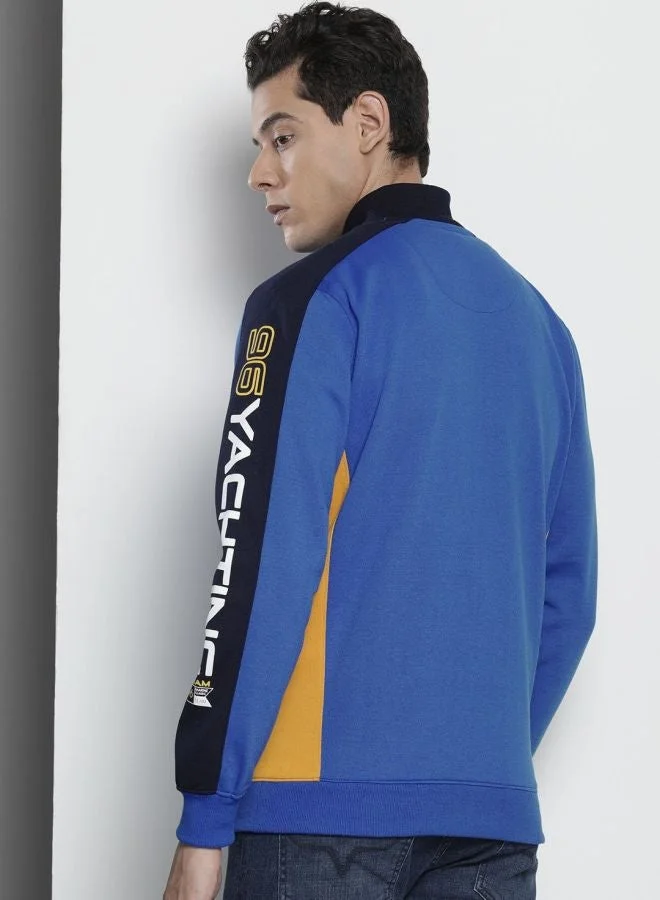 The Indian Garage Co  The Indian Garage Co Men Regular Fit Printed High Neck Full Sleeves Sweatshirt  | Best Price UAE