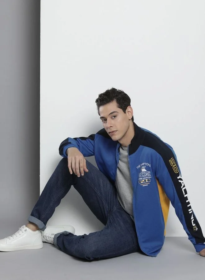 The Indian Garage Co  The Indian Garage Co Men Regular Fit Printed High Neck Full Sleeves Sweatshirt  | Best Price UAE