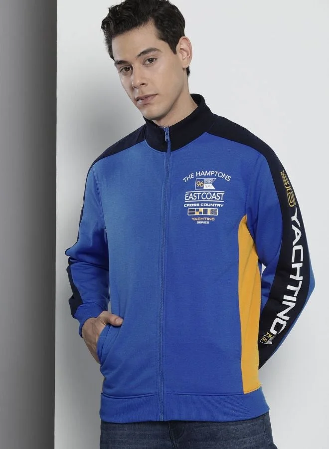 The Indian Garage Co Men Regular Fit Printed High Neck Full Sleeves Sweatshirt