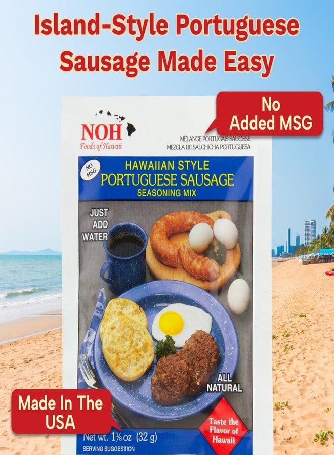 NOH Portuguese Sausage Seasoning Mix, 1.125 oz Packet (Pack of 12) - Easy-to-Use Hawaiian Portuguese Sausage Seasoning Powder Mix, Ideal for Breakfast Meat Patties or Meat Stick Casings - No Added MSG - Image 3