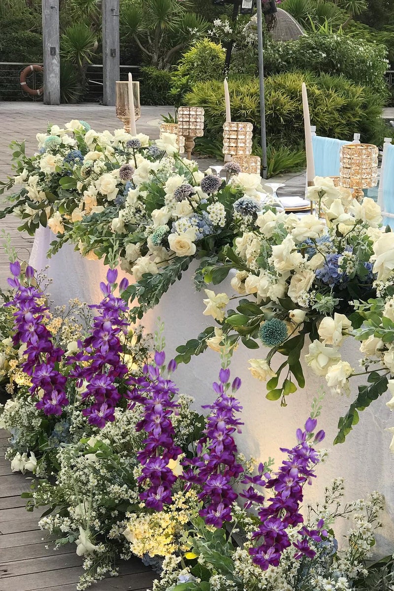 Insunsix 6Pcs Purple Delphinium Artificial Flowers 33"" Long Stem Larkspur Silk Flowers For Tall Vase  Wedding Centerpieces  Home Decor Indoor - Image 5