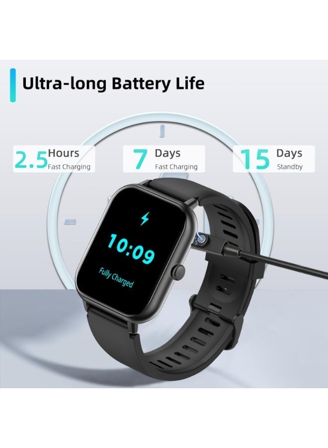 العنوان: ساعة ذكية للرجال، شاشة 1.83 بوصة، مقاومة الماء IP68، اتصال بلوتوث، 123+ وضع رياضي، بطارية 15 يوم، متوافقة مع iOS وAndroid (أخضر) - Image 5