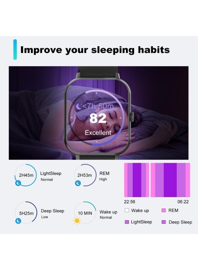 العنوان: ساعة ذكية للرجال، شاشة 1.83 بوصة، مقاومة الماء IP68، اتصال بلوتوث، 123+ وضع رياضي، بطارية 15 يوم، متوافقة مع iOS وAndroid (أخضر) - Image 4