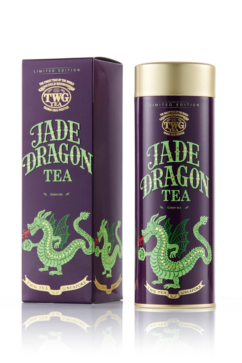 TWG Tea Jade Dragon Tea, Loose Leaf Green Tea in Haute Couture Tea Tin Gift, 100g - Image 1