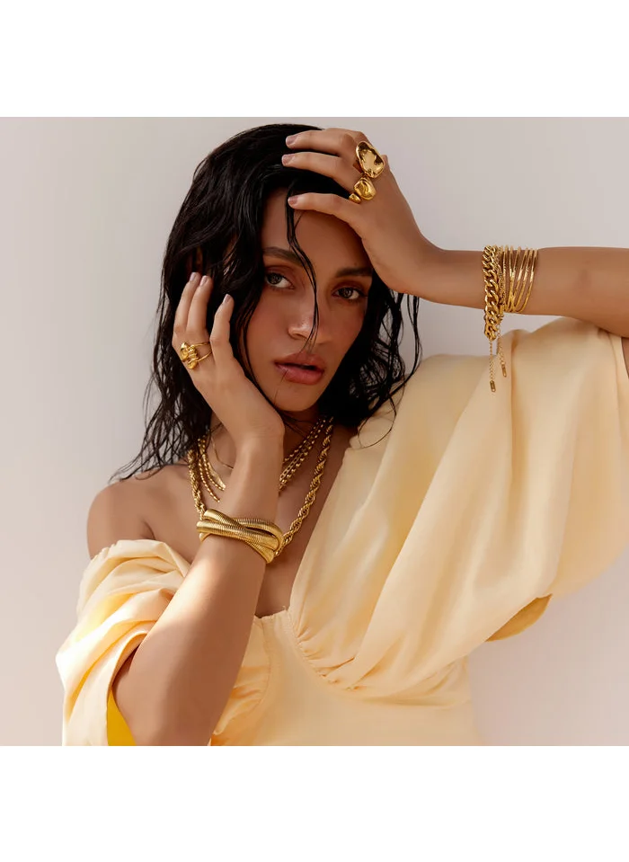 noya 18K Gold Plated Yennifer Chain Chunky Bracelet