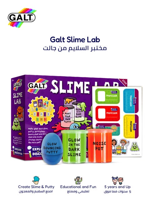 Slime Lab Science Kit for Kids | Glow Putty | Gummy Bugs | Noise Pot | STEM Learning Fun | 30.98 x 7 x 21.99cm