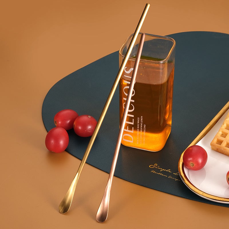 Japanese-Style 304 Stainless Steel Long Handle Fruit Fork Coffee Mixing Spoon Small Spoon Dessert Ice Spoon Spoon Stir Stick - Image 3