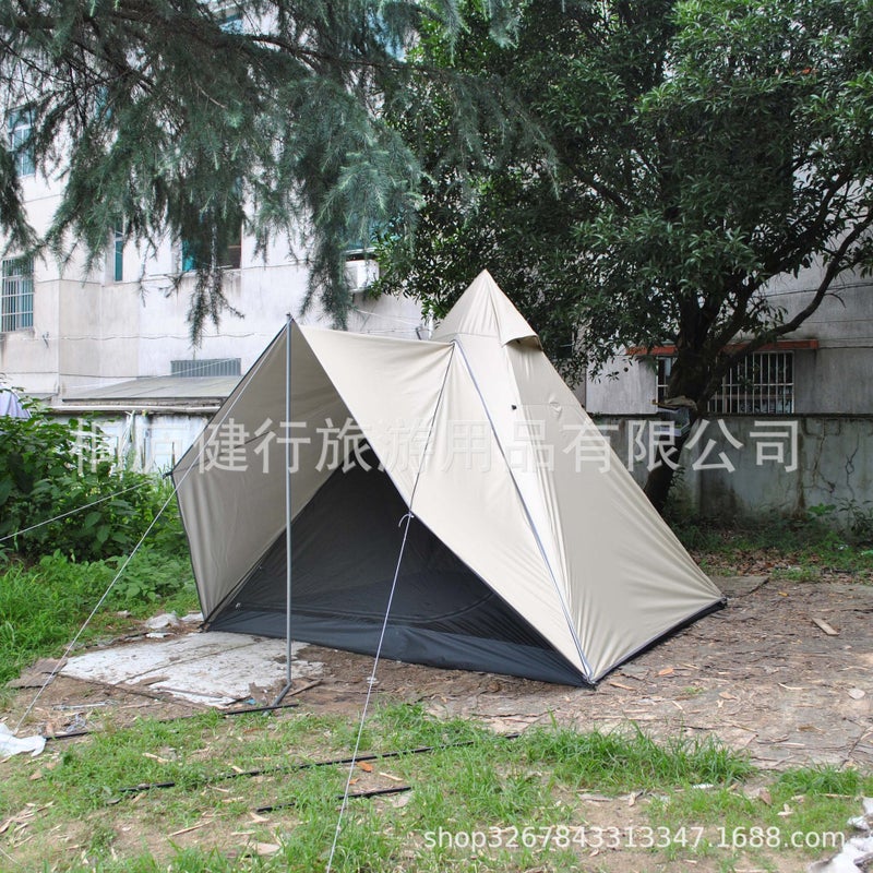 73Hours Outdoor Indian Tent Pyramid Tent 4 People Camping Folding Canopy Tent Weatherproof Camping Tent - Image 1