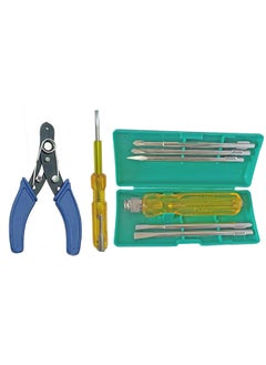 Inditrust Inditrust Multi type 6pc Screwdriver set with 1 Electric Tester and 1 Wire cutter Hand Tool Kit 3 Tools  - Image 1