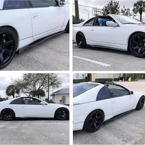 DREAMOTOR 2PCS Universal Car Side Skirts, 86.6" Side Skirts Extension Splitter Lip, Car Rocker Panels Side Skirt Body Kit, Compatible with Honda Civic Toyota Corolla Nissan Altima VW Chevrolet Camaro - Image 2