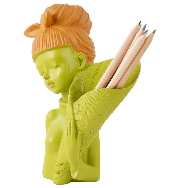 zart Angel Girl Fantasy Showpiece For Home Decor ShowpieceWinged Girl Statue For Home Decor ItemFairy Girl Statue For Home Shelves Decor ShowpieceGirl GreenResin10 Cm7 Cm - Image 4