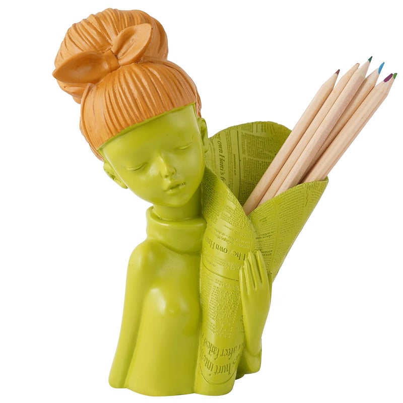 zart Angel Girl Fantasy Showpiece For Home Decor ShowpieceWinged Girl Statue For Home Decor ItemFairy Girl Statue For Home Shelves Decor ShowpieceGirl GreenResin10 Cm7 Cm - Image 3