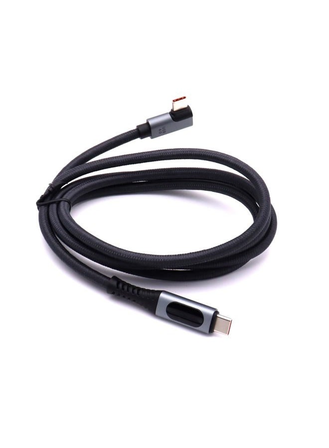 LOKEKE 240W USB 4.0 PD Type C Cable with LED Display, 8K@60Hz 40Gbps USB Type C Male to USB C Male 90 Degree Cable Cord Wire Compatible with MackBook i Pad Galaxy Laptop - Image 4