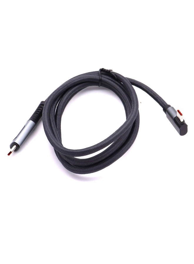 LOKEKE 240W USB 4.0 PD Type C Cable with LED Display, 8K@60Hz 40Gbps USB Type C Male to USB C Male 90 Degree Cable Cord Wire Compatible with MackBook i Pad Galaxy Laptop - Image 3