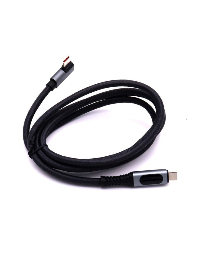 LOKEKE 240W USB 4.0 PD Type C Cable with LED Display, 8K@60Hz 40Gbps USB Type C Male to USB C Male 90 Degree Cable Cord Wire Compatible with MackBook i Pad Galaxy Laptop - Image 2