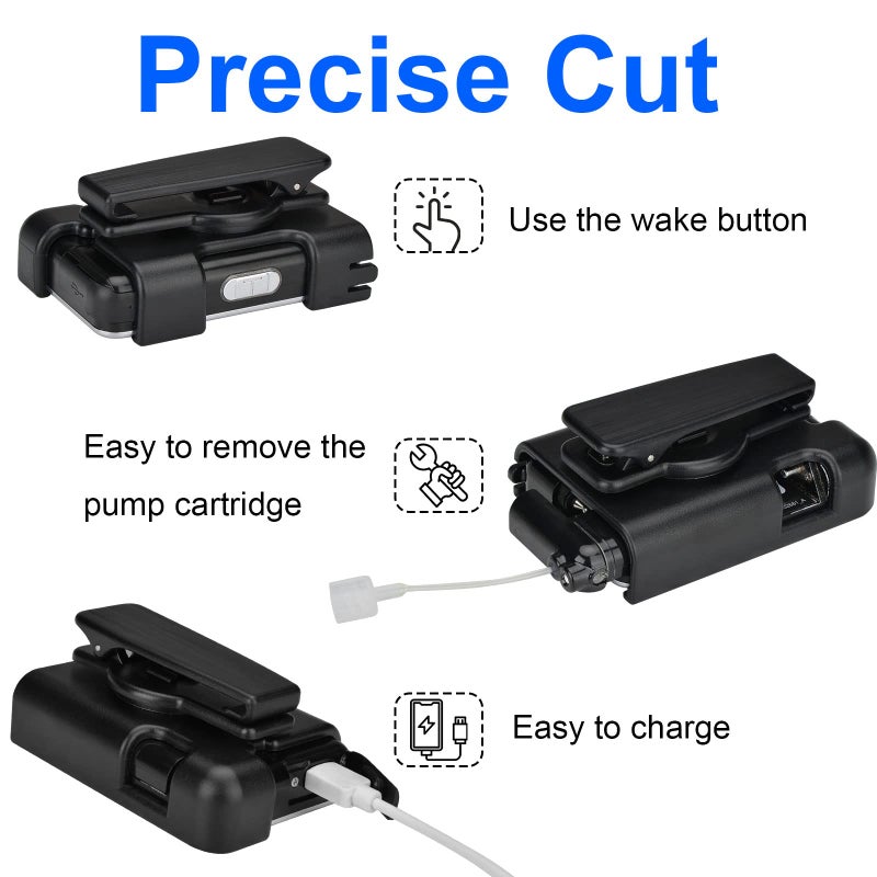 APDTEK حافظة مضخة APDTEK Tandem Tslim X2 - ملحقات مريحة ومرنة وآمنة ومناسبة لحامل مضخة الأنسولين مع مشبك حزام قوي دوار 360° (أسود) - Image 5