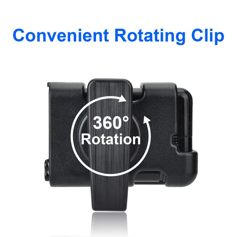 APDTEK حافظة مضخة APDTEK Tandem Tslim X2 - ملحقات مريحة ومرنة وآمنة ومناسبة لحامل مضخة الأنسولين مع مشبك حزام قوي دوار 360° (أسود) - Image 4