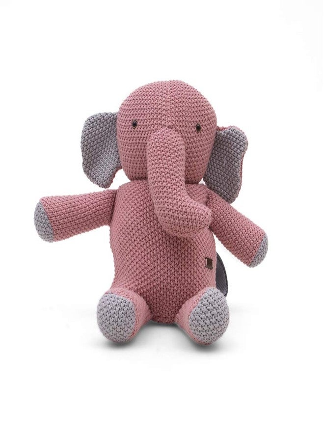 Pluchi Cotton Knitted Berry The Elephant Kids Carrier Toddler Backpack In Blossom Color (32Cm X 18Cm, Multicolor) - Image 1