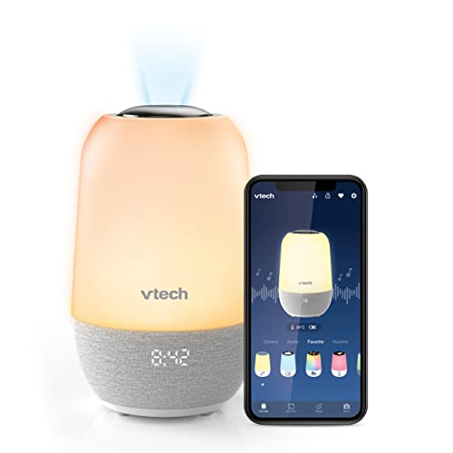VTech BC8313 V-Hush Soothing Sleep Trainer with 200+ Stories/Songs/Sounds & Sleep Program. Portable Bluetooth HD Speaker, Multi-Color NightLight, Ceiling Projector - Image 1