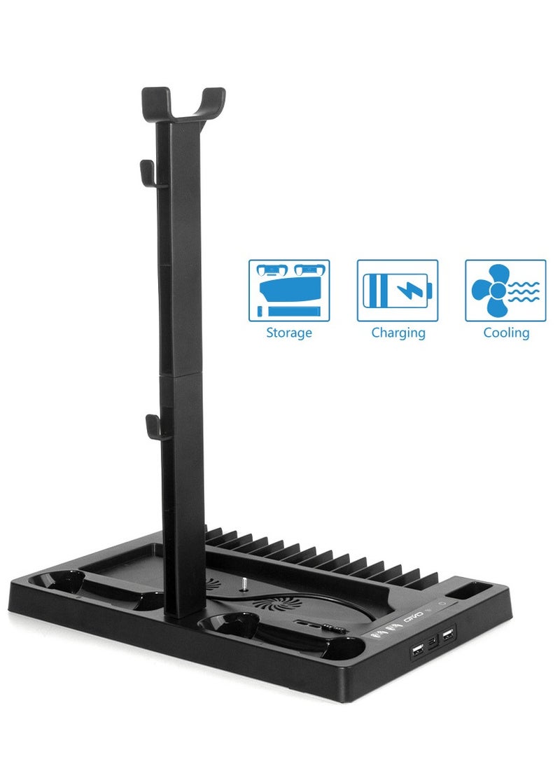 NIBEMINENT NIBEMINENT For PS5 radiator + handle charger + multi-function PS5 storage bracket base  - Image 4