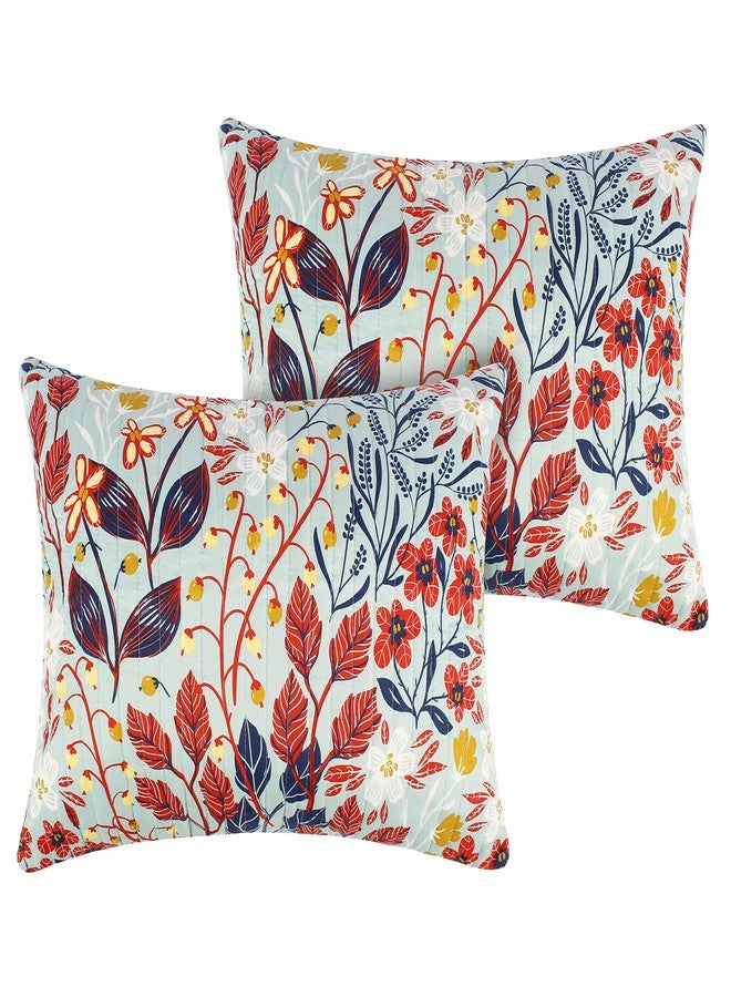 Greenland Home Fashions مجموعة أغطية الوسائد المبطنة من غرينلاند هوم فاشنز، بتصميم غرز تراثية، غطاء وسادة مزخرف، مقاس كينج، بيري - Image 5