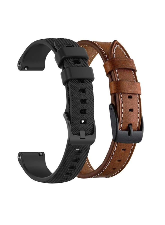 YEEJOK حزام سيليكون و جلد متوافق مع Amazfit GTR 4، 3، 3 برو، 2، 2e - حزام رياضي بديل للساعة الذكية للنساء والرجال 22 مم - Image 1