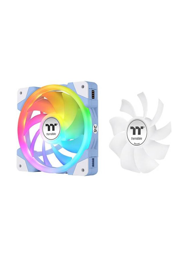 Thermaltake Swafan EX14 aRGB PC Cooling Fan TT Premium Edition, 500~2000 RPM, 81.6 CFM Standard Airflow, Hydraulic Bearing, USB 2.0 connectors (9 Pin), Pack of 3, CL-F184-PL14BU-A Hydrangea Blue - Image 4
