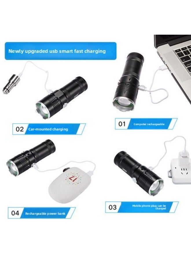 Four-light Source Fishing Light Night Fishing Light White Light Blue Light Purple Light Super Bright 1000 Xenon W Waterproof Charging Strong Light-Color:Fishing Lamp + Induction Ear Lamp + Fishing Box Bracket Package  - Image 4