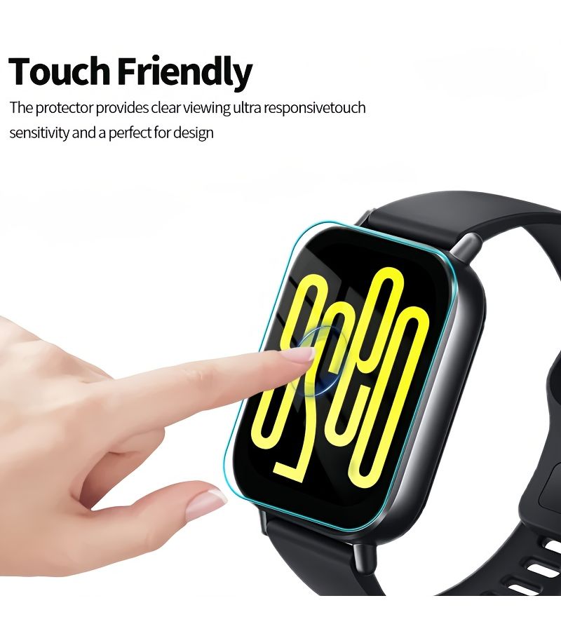 3pcs Premium Tempered Glass Screen Protector For Xiaomi Redmi Watch 5 Lite Anti Fingerprint Bubble Free Easy Install Clear Visibility - Image 5