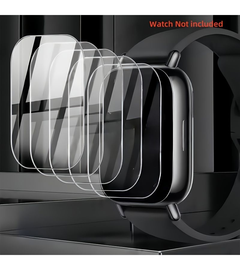 3pcs Premium Tempered Glass Screen Protector For Xiaomi Redmi Watch 5 Lite Anti Fingerprint Bubble Free Easy Install Clear Visibility - Image 1