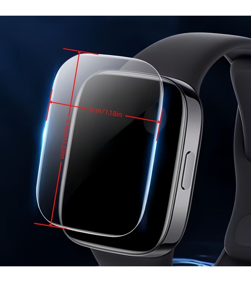 3pcs Premium Tempered Glass Screen Protector For Xiaomi Redmi Watch 5 Lite Anti Fingerprint Bubble Free Easy Install Clear Visibility - Image 4