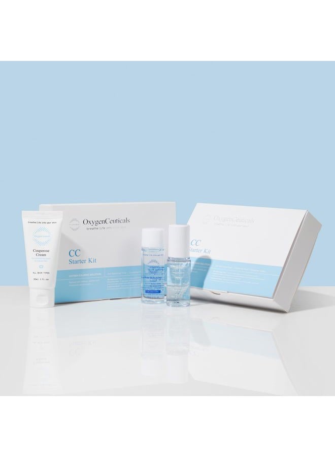 OxygenCeuticals Skin Balancing Toner 30ml and Couperose Fluid 15ml and Couperose Cream 30ml CC Starter Kit - Image 3