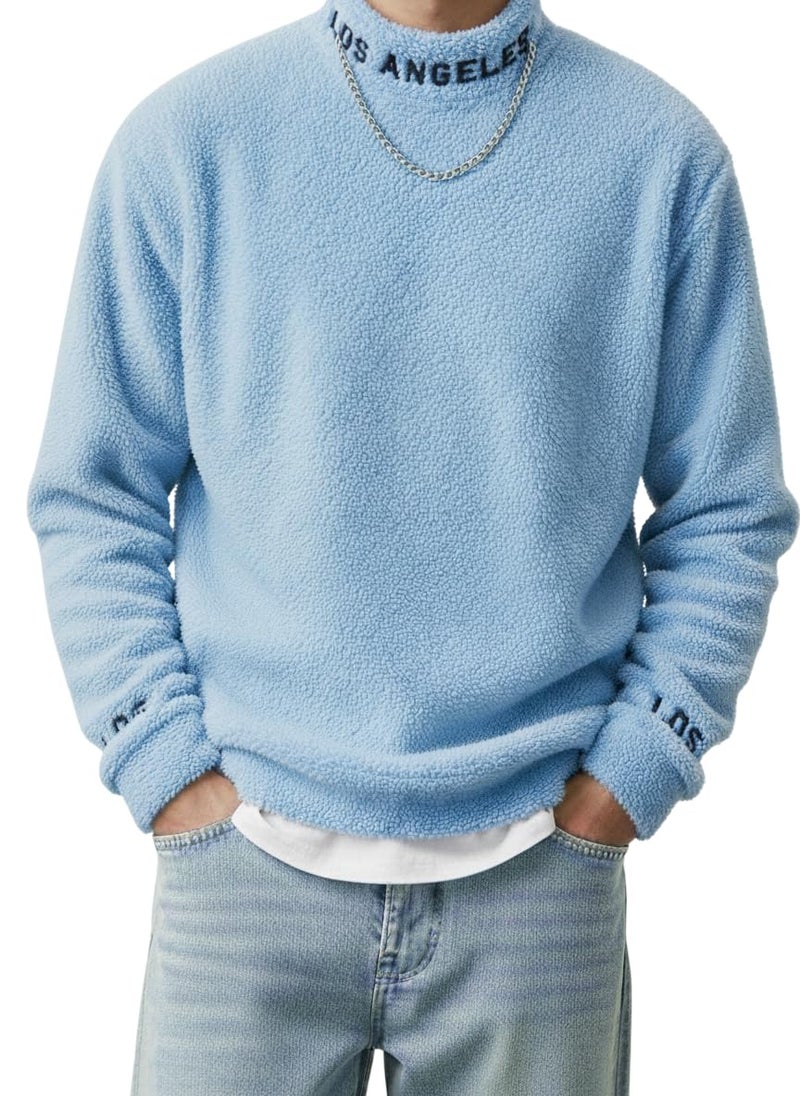 JVX Men Sweatshirts || Sweatshirts for Men || Wool Sweater || Unisex Hoodie ||Hoodie (SWEATSHIRT-06) (in, Alpha, S, Sky) - Image 5
