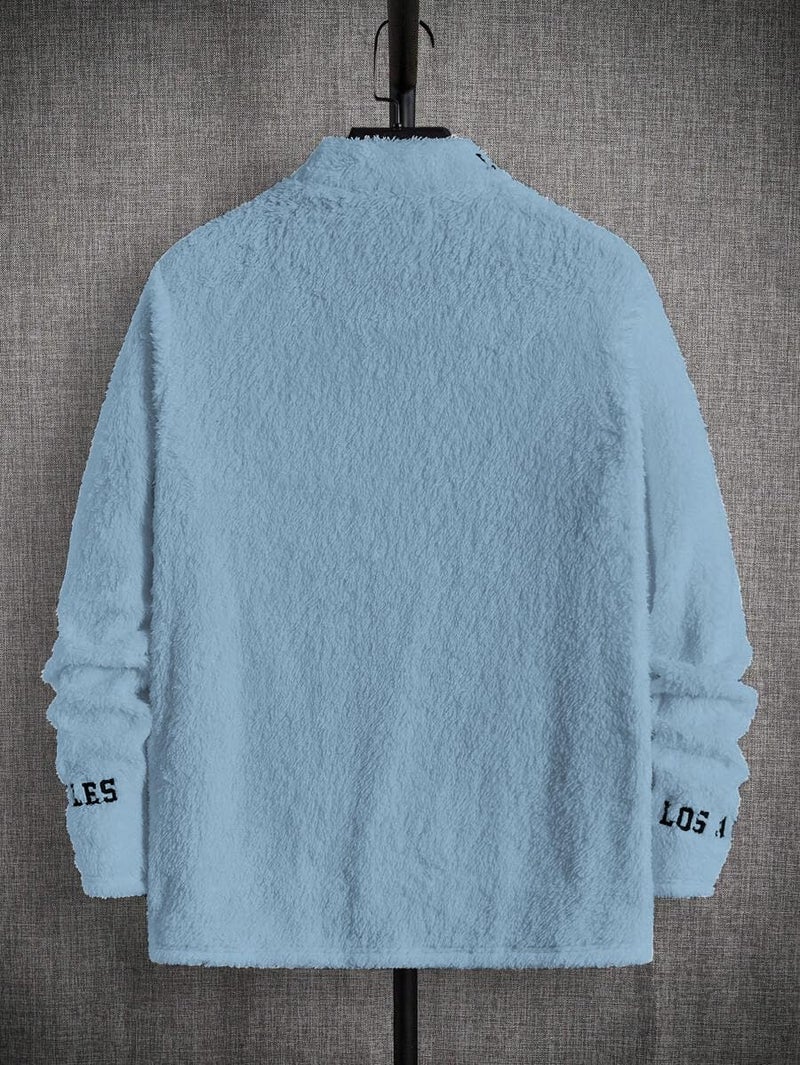 JVX Men Sweatshirts || Sweatshirts for Men || Wool Sweater || Unisex Hoodie ||Hoodie (SWEATSHIRT-06) (in, Alpha, S, Sky) - Image 3