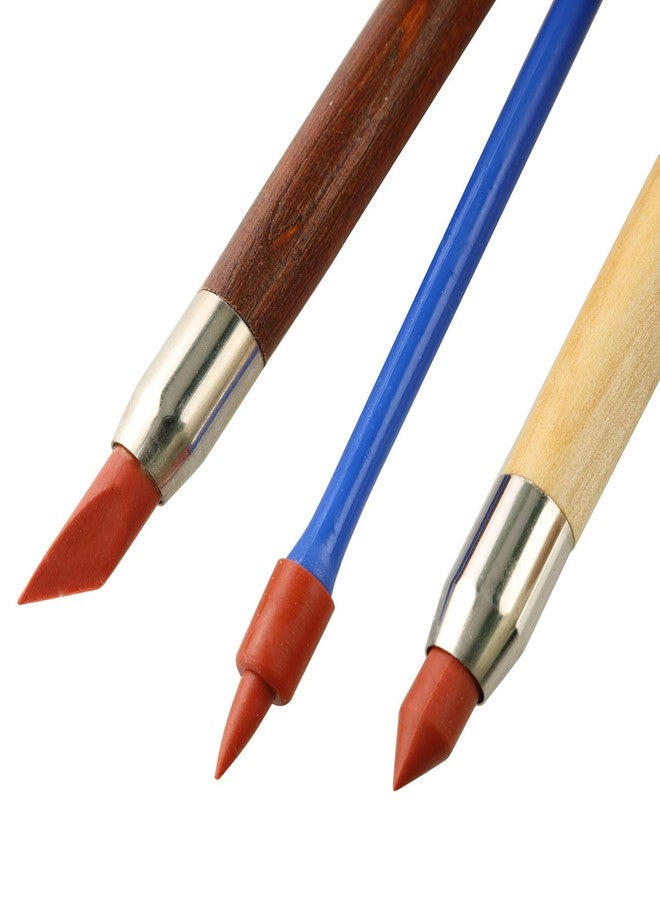 Tegg Clay Shaping Brushes 3PCS Double Head Rubber Tip Shapers Clay Pen Shapers for Nail Art, Carving, Pottery, Drawing, Blending - Image 4