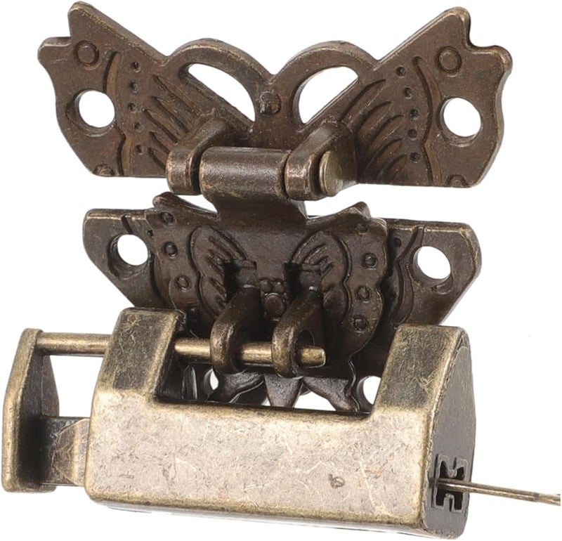 Butterfly Shape Decorative Padlock Latch For Jewelry Box Antique Bronze - Image 1