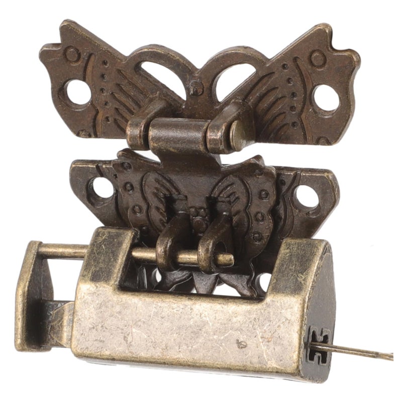 Butterfly Shape Decorative Padlock Latch For Jewelry Box Antique Bronze - Image 2